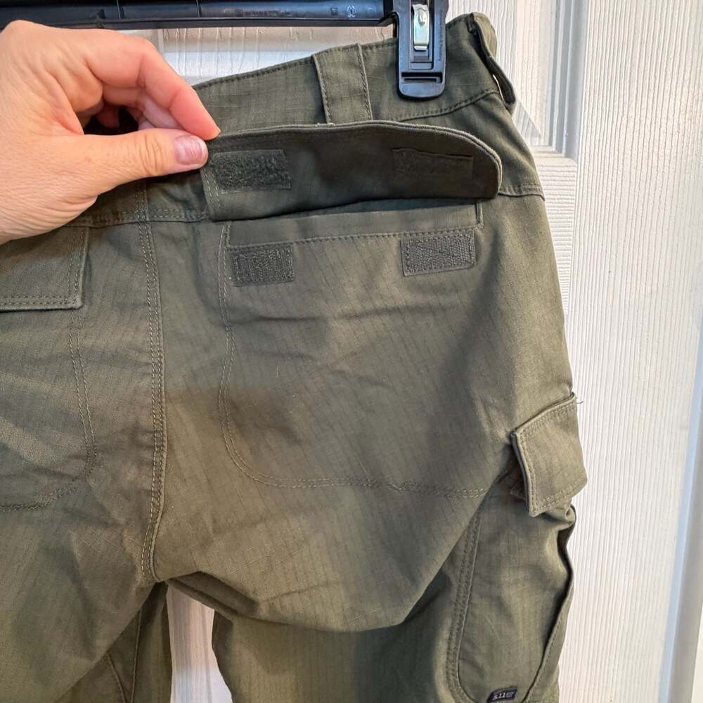 5.11 Tactical Womens Ripstop Cargo Pants Olive Green Sz 8 Regular Police Militar - Picture 10 of 12
